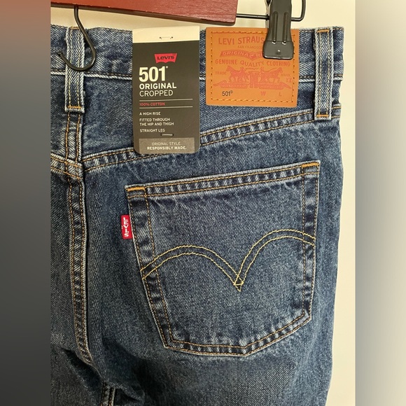 NWT 501 Original Cropped Women’s Jeans 28 x 28” - Picture 7 of 8